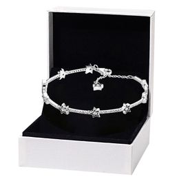 Pulsera de eslabones de estrellas celestiales para Pandora Auténtica cadena de mano de plata esterlina Joyería de boda para mujer Pulseras de diseñador de regalo de novia con CAJA original