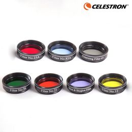 Celestron 1Set 7 stks Oculair Astronomische Telescopen 1.25 Inch Oculaire Lens Planeten en Nebula Filter Moon Skyglow 7 Color