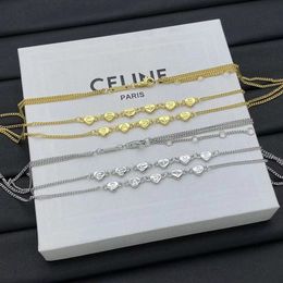 Celi merk luxe liefde hart klaver ontwerper armbanden kettingen voor vrouwengeometrie 18k gouden vrouw ketting