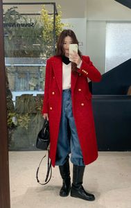 CELI1 NOUVEAU 2024 Vestes rouges pour femmes Trench Coat Femmes Coats de créateurs Femmes Long Wool Dercener Designer Blazer Femmes Designer Veste Veste Tweed Jacket Birthday