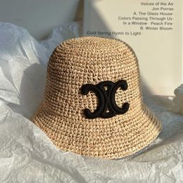 Celies Sun Hat pur à la main au crochet Triumphal Arch Sunshade For Womens New Lafite Straw pliable pêcheur