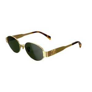 Heren dames zonnebrillen Triomphe Designer Sun Glazen linten de mujer klassieke metalen frame zonnebril ovale lens CL40235U nieuwste mode -bril online