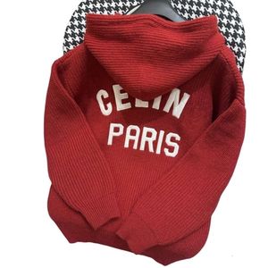 Celinnes Designer Sweater Luxe mode voor vrouwentruien Herfst/winter Triumphal Arch gebreide trui met lange mouwen met een kap
