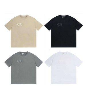 Celinnes T -shirtontwerper T -shirt Luxe mode dames brief reliëfdruk zomer casual mannen en dames losse ronde nek korte mouwen