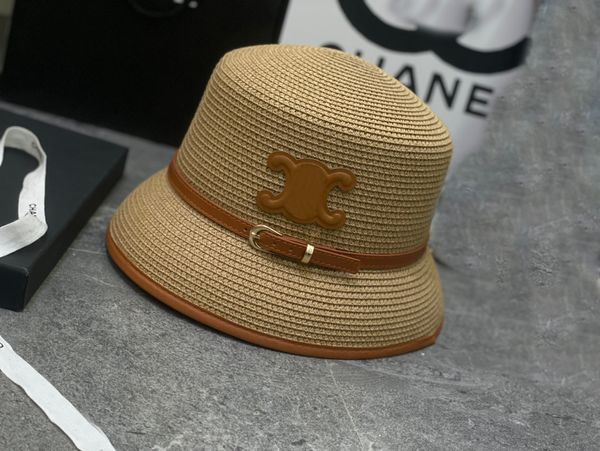 CELILS TRAIDED HATS DAEDES Designer Banie Banie Summer Grass Traided Visor Hat