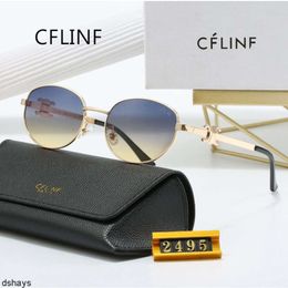 Celins merk zonnebrillen Cel 40069U Designer merk Heren en dames zijn ovaal frame zonnebrillen luipaarddruklenzen retro klein ronde frame
