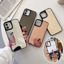 Casetify Coulor Solid Color Vanity Mirror Téléphone pour iPhone 14 13 12 11 Pro Max Mini XR XS Max 8 x 7 SE 2020 COUVERTURE arrière T230419