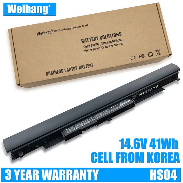 Cellulaire de la Corée 41Wh Weihang HS04 HS03 Batterie pour HP Pavilion 14-ac0XX 15 ac0XX 15 ac121dx HSTNN-LB6U HSTNN-LB6V
