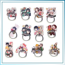 Mobiele telefoon Accessoires Creatieve ring Mounts houders Acryl vingerring gesp bracket gemengde anime demon slayer kimetsu no yaiba kamado voor iPhone 7 plus #01