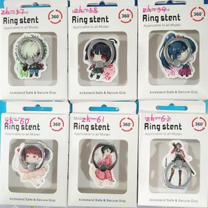 Mobiele telefoon Accessoires Creatieve ring Monteerders Acryl vingerring gesp bracket Demon Slayer Kimetsu No Yaiba Kamado Japan Anime voor iPhone 7 Plus Samsung