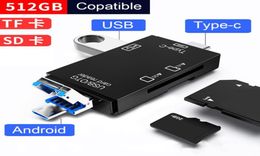 Mobiele telefoonadapters Android USB20 Multifunctionele kaartlezer TYPEC Micro USB-geheugenadapter voor SD TF OTG Laptop Mobiele telefoon14837503