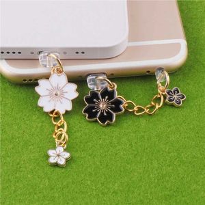 Teléfono celular Gadgets Antiust Blossoms Bold Plug Charm Kawaii Puerto de carga enchufe para tope de iPhone Lindo Tipo C Accesorios de teléfono de protección contra polvo Y240423