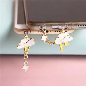 Téléphone cellulaire Anti-Dust Gadgets Clouds Joue bougie de poussière mignonne Kawaii Téléphone Anti Dust Cap Charge Port Port pour iPhone Type C Protection Dust Protection Jack Jack Y240423