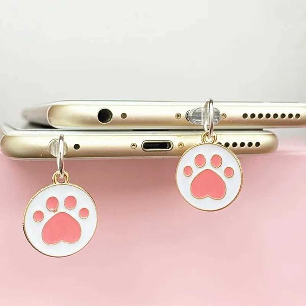 Téléphone cellulaire Anti-Dust Gadgets Pink Cat PAW Téléphone Plude poussière Charme de charge de chargement anti-poussière anti-poussière