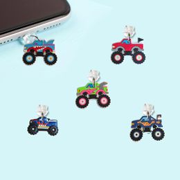 Teléfono celular Anti-Ridust Gadgets Truck 9 Enchufes en forma de dibujos animados Lindo anti compatible con encanto tipo C para enchufes Android Telep Del Otg2r