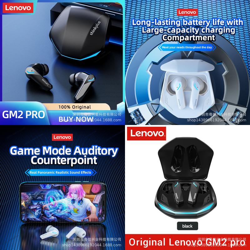 Mobiltelefon Bluetooth-enhet Len GM2PRO Gaming Headset Wireless Tra-Low Latency Långt liv äter kyckling lyssnande plats droppe otwik