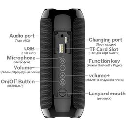 Dispositivo Bluetooth para celular Alto-falante portátil Blutooth Tg117 Parlante Bluetooth Ipx7 Alto-falante à prova d'água Dynamics Music Subwoofer Outdoor Stereo Boombox