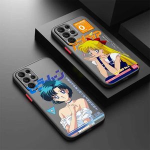 Bumpers de téléphone portable Sailor Moon Anime pour Samsung S24 S23 S22 S21 S20 S10 Fe Note 20 10 Ultra Lite Plus Fixted Translucent Phone Case Y240423
