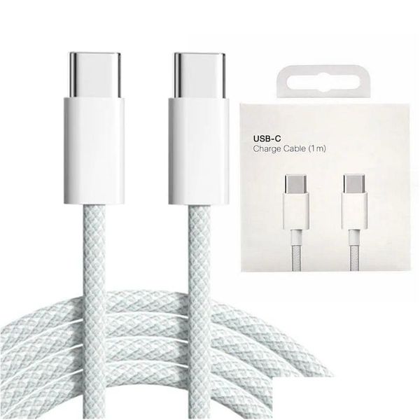 Câbles de téléphone portable 60W Charge rapide rapide Pd 1M C à USB Type pour Galaxy S20 S22 S23 Huawei Android avec boîte de vente au détail Drop Delivery Ph Dhmp8