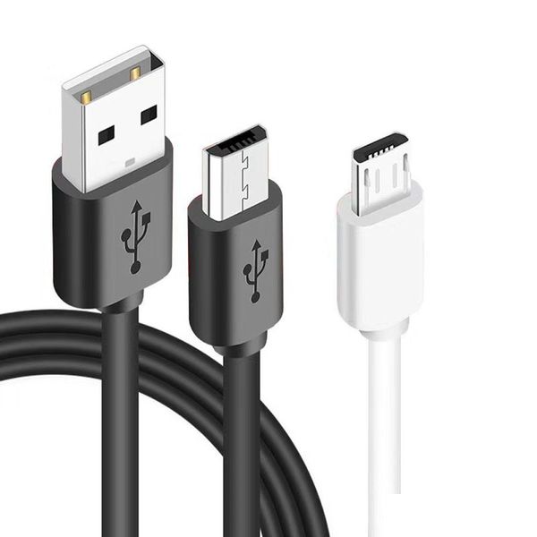 Cables para teléfonos móviles Carga rápida S Micro Usb Cables Tipo C 2A Datos de sincronización 1M 2M 1.5M Drop Delivery Teléfonos Accesorios Dhj10