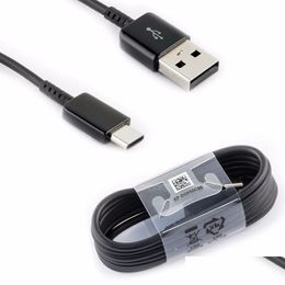 Câbles de téléphone portable USB Type-C 1.2M pour Galaxy Note 8 S8 Plus Type C Dispositif Charge rapide Charge Sync Cordon de données de haute qualité Drop Deli Dhd0B