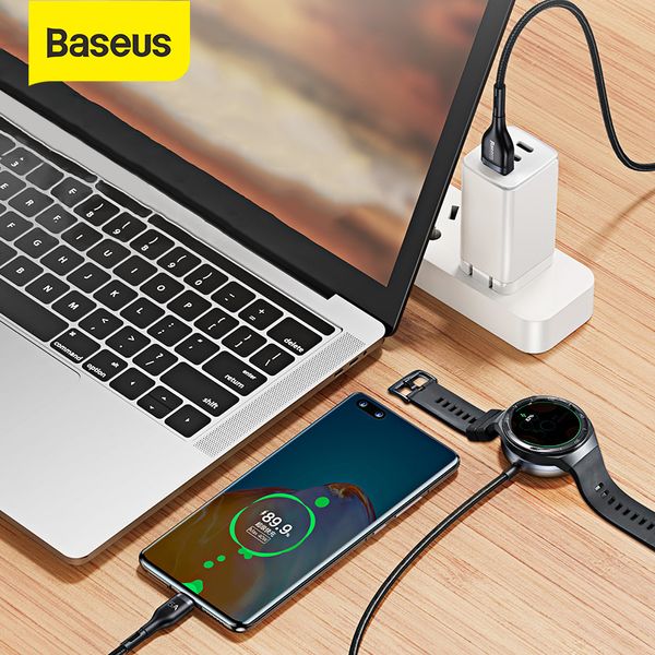 Cables de teléfono celular40W 2 en 1 Cable USB tipo C con base de carga de reloj para Huawei P40 Watch GT Cable de datos de carga rápida