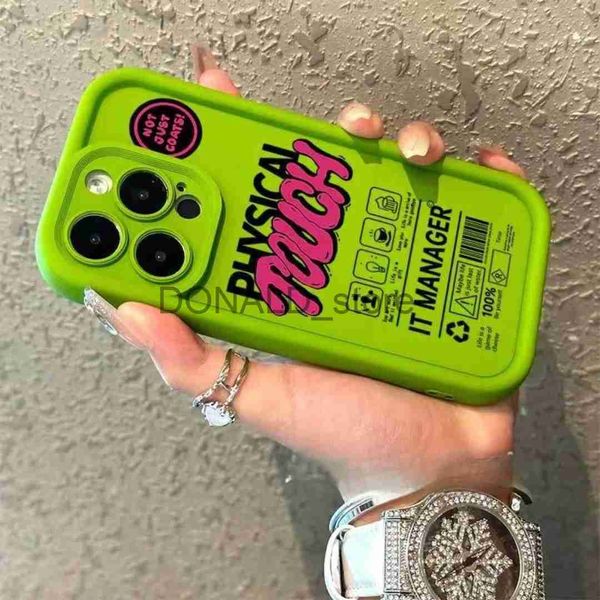 Étuis de téléphone portable 15 Promax Ottwn Candy Color Silicone Phone Case pour iPhone 14 Pro Max 11 12 13 Pro X XR XS Max 7 8 Plus Cadre de texte Couverture souple J240118