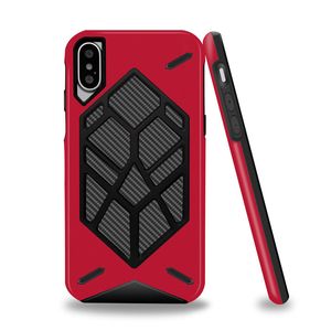 Cas de téléphone portable 2 en 1 Case Slim Defender Armor Hard PC Soft TPU Case Couverture arrière complète pour iPhone Pro Max X XS Max XR 8 7 6S Plus S9 Plus CPYD