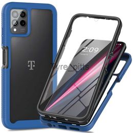 Estuches para teléfonos celulares 360 Estuche transparente de cuerpo completo para T-Mobile Revvl 6 Pro 5G Protector de pantalla Película a prueba de golpes Cubierta de teléfono de parachoques duro Revvl6 Revvl6pro x0731