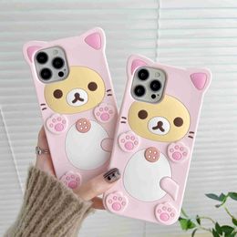 Mobiele Telefoon Gevallen 3D Cartoon Leuke Kat Poot Beer Zachte Siliconen Cover Voor Samsung Galaxy Note 20 A14 A53 A54 S10 S20 S21 FE S22 S23 Ultra Plus Gevallen L230823