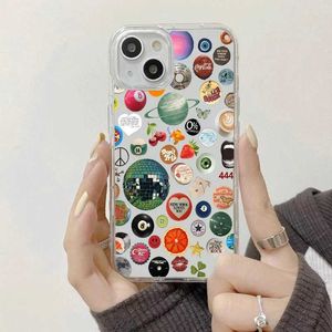 COSE TELEFOON COSES 70S RETRO RONDE ITEM Eesthetiek Telefoon hoesje Cover iPhone 15 14 12 11 Pro Max XR 7 Plus telefoonhoesje Beste J240426