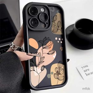 Casos de teléfonos celulares Caso de teléfono abstracto Caso para teléfono 15 Pro Max Case Teléfono 13 14 12 11 Pro Máx X XR XS 7 8 más SE Candy Liquid Liquid Silicone Cover