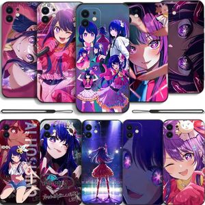 Caisses de téléphone portable Anime Oshi No Ko Hoshino AI Case de téléphone pour Samsung Galaxy S24 S23 S22 S21 Ultra Plus Fe S10 4G S9 Note 20 10 9 Plus avec Lanyardy240325