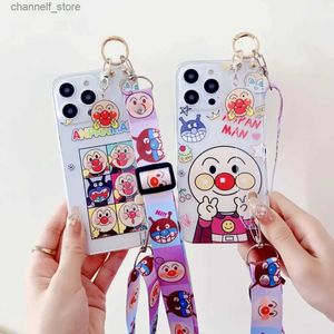 Mobiele telefoonhoesjes anpanman case polsband ornament voor iPhone 15 14 13 12 11 Pro XS Max XS XR 7 8 6 plus SE 2020Y240325