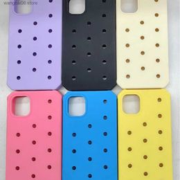 Mobiele telefoons Apple 7Plus Hole Siliconen iPhone 13/14/15 Anti Drop-Diy driedimensionaal patroon Buckle Phone Case T240402