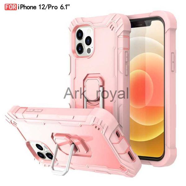 Cas de téléphone portable Armure Pare-chocs Antichoc Pour iPhone 14 13 11 Pro 12 Mini 6 7 8 Plus X XR XS Max SE Béquille Tactile Couverture De Protection Robuste J231110