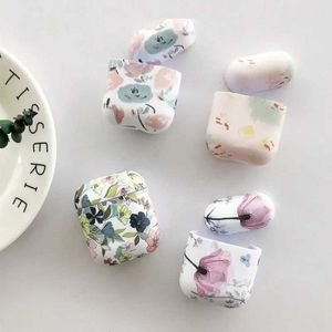 Mobiele telefoon hoesjes Art Flower Oortelefoonhoes voor Apple Airpods 2 1 3 Air Pods Case Schattig Lichtgevende Vintage Bloemenhoes voor AirPod Pro Protector Shell