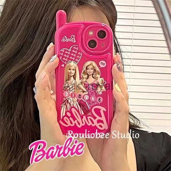 Cajas de teléfonos celulares Barbies Dolls Cajas de teléfono retro para iPhone 15 14 13 12 11 Pro Max XR X XS 7 8 Plus SE2020 Big Brother Pink Contraportada a prueba de golpes J231110