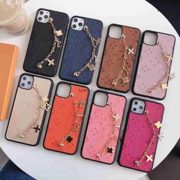 Cas de téléphone portable Beautiful Samsung S23 S22 Plus Ultra S21 S20 S23FE S24 S25 S26 LU CHAINE DE LUXE CHAINE DE LUXE CHAIN