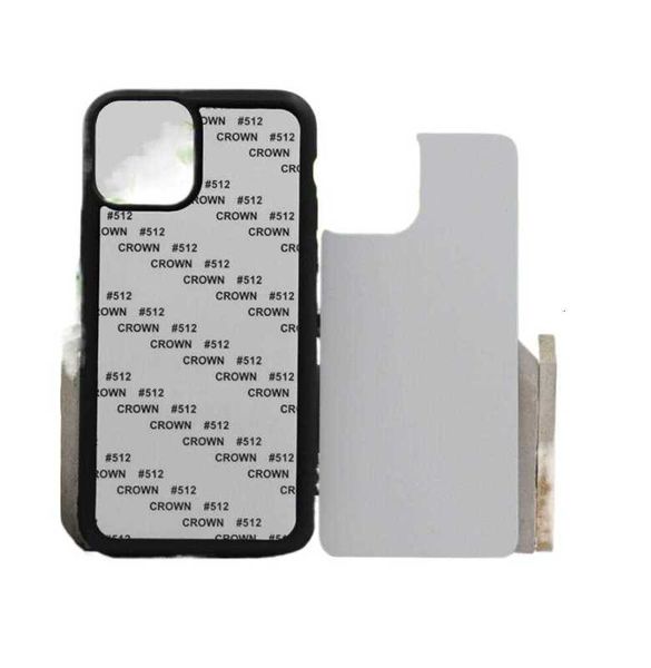 Étuis de téléphone portable vierges 2D Sublimation TPU PC pour iPhone 15 14 13 11 Pro Max SE 12 X xr xs avec inserts en aluminium YDS0