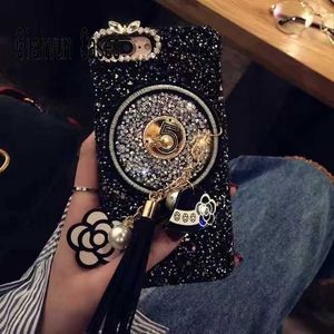 Cajas del teléfono celular Bling Hat Flower Metals Tassel Phone Case para Samsung A01 A10 A11 A20 A21 S A30 A31 A40 A50 A51 A70 A71 A81 A91 A12 A52 A72 A32 L230731