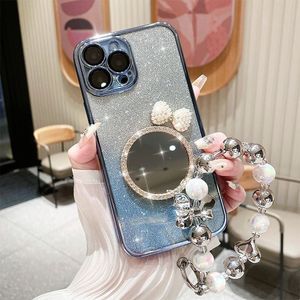 livraison gratuite caisses de téléphone portable bling avec un boîtier de ramiage de mode miroir