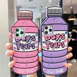 Estuches para teléfonos móviles Boys Tears Case Dolls Bottle soft para iPhone 14 13 12 11 Pro XS Max 6 Plus 7 8 X 2020 XR Case kid gift silicona Phone Back Cover T220929