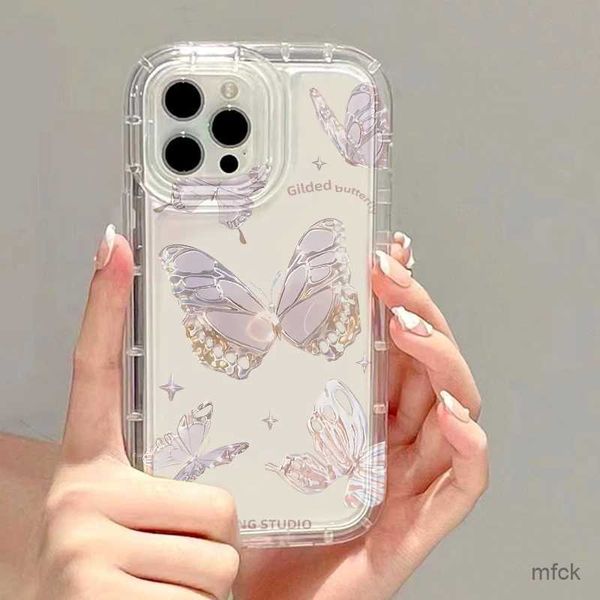 Cajas de teléfonos celulares Case de teléfono de flores de mariposa para Samsung Galaxy S24 S22 Ultra S21 S23 Fe Case A54 5G A24 A34 A53 A52 A14 A32 A23 A33 A05S Cubierta