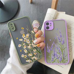 Cas de téléphone portable Butterfly Lavender Higan Flower Phone Case adapté à l'iPhone 7 8 plus 12 13 MINI 11 15 14 Pro Max X XR XS MAX Absorbing Case J240426