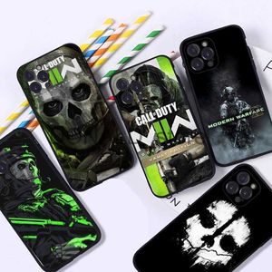 Coques pour téléphones portables C-Call of Game D-Dutys Modern W-Warfares 2 Coque pour iPhone 8 7 6 6S Plus X SE 2020 XR XS 14 11 12 13 Pro Max Coque Mobile J230719