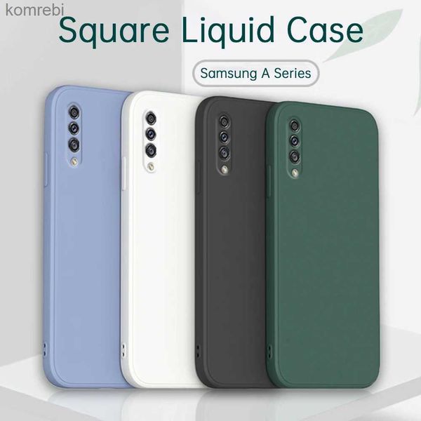 Étuis de téléphone portable Caméra Protéger Étui de téléphone souple pour Samsung Galaxy A30S A50 A50S A70 Couverture de couple en silicone liquide A 30 50 70 S EL240110