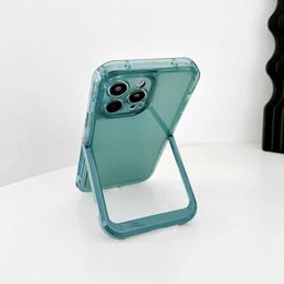 Cois de téléphone portable Candy Color Holder Stand Transparent Soft Telephone Base for Téléphone 15 14 13 12 Pro Max 11 Soft Invisible Bracket Shockproofproof