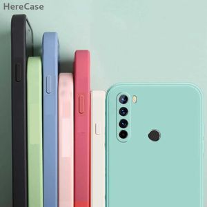 Mobiele telefoons Candy Solid Color Soft Silicone Case voor Mi Redmi Note 8t 8 7 7A 6 6A 5 Pro Soft TPU Matte telefoonhoes voor Redmi Note 9 9s 240423