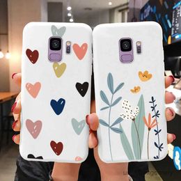 Étui des étuis de téléphone portable pour Galaxy S9 S 9 Plus couverture de téléphone mignon Carton Candy PEINTÉ COQUE DE TPU SOFT POUR S9 BUTMER S9 + S9PLUS FUNDA